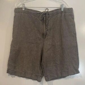 Grant Thomas Gray 100% Linen Shorts‎ Mens Size Medium (989)